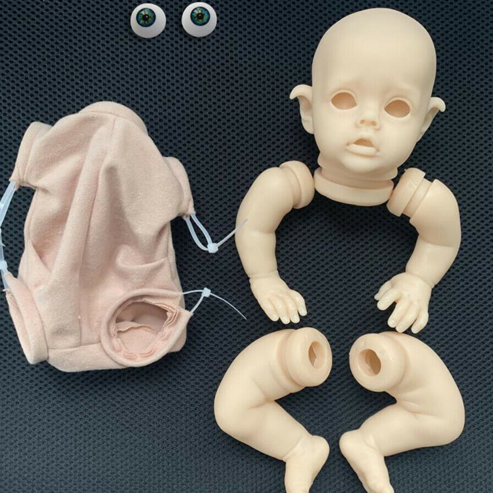 Details about   Vinyl Full Limbs Soft Head Real Touch Eyes Reborn Baby Doll Kit Parts